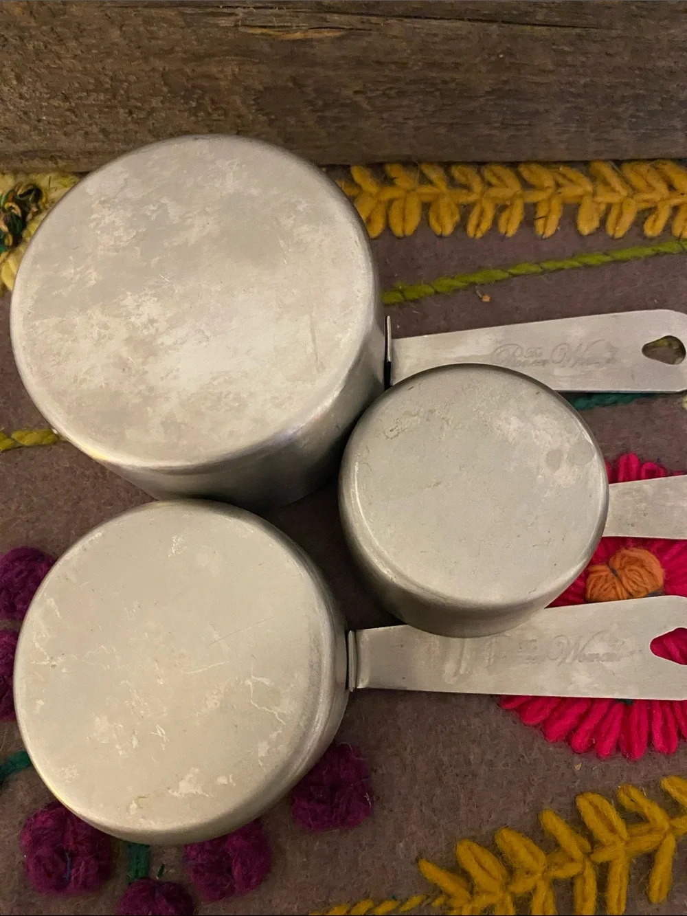 Stainless Steel Measuring Cups & Decorative Spoons Set - Silver